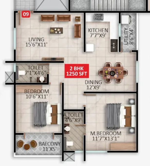 Dwarakamai Zenith Heights Floorplan-2