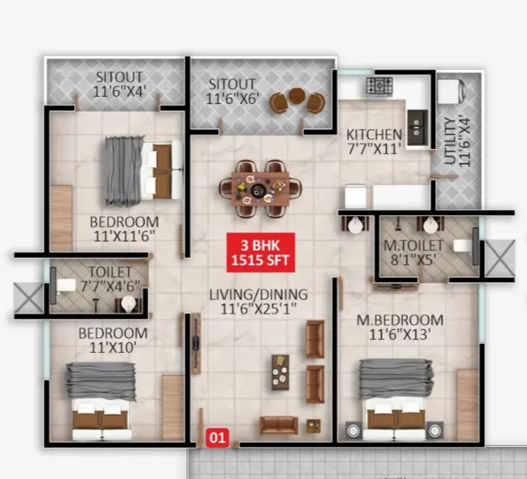 Dwarakamai Zenith Heights Floorplan-3