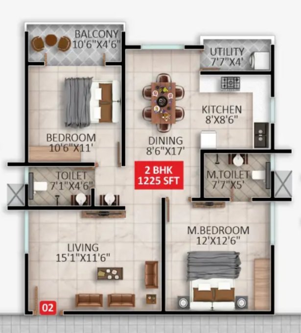 Dwarakamai Zenith Heights Floorplan